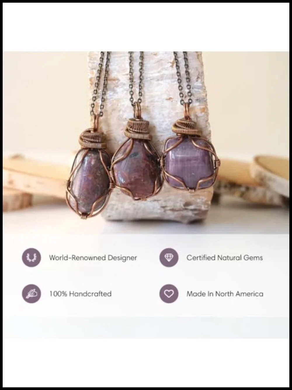 Raw Gemstone Birthstone Necklace with Antique Bronze Chain, Handmade Pendant